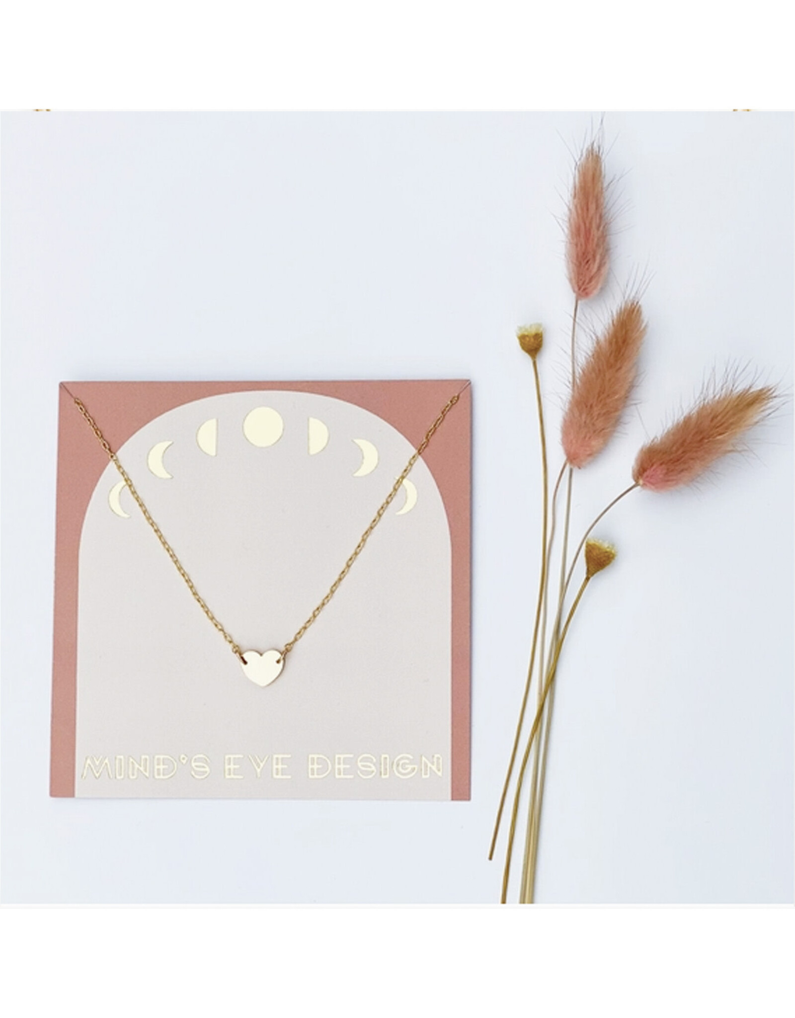 Mind's Eye Design Tiny Heart Necklace - Gold