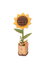 Modern Wooden Puzzle : Sunflower