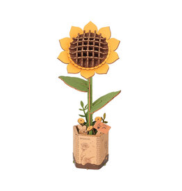 Modern Wooden Puzzle : Sunflower