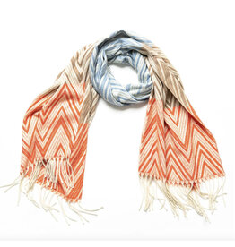 Talia Scarf: Blue & Orange