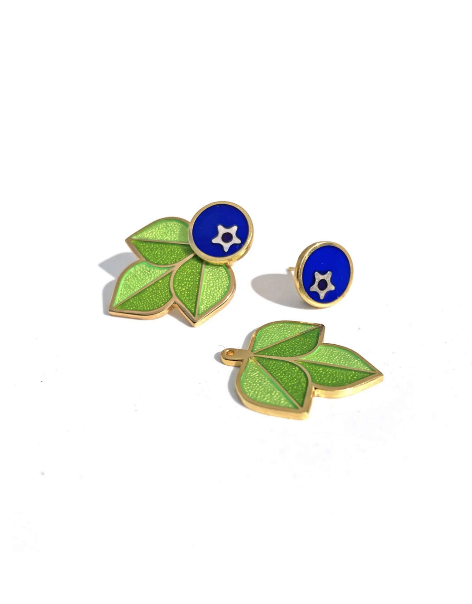 Blueberry Jacket Earrings