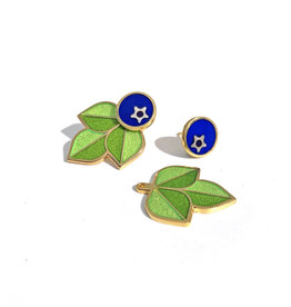 Blueberry Jacket Earrings