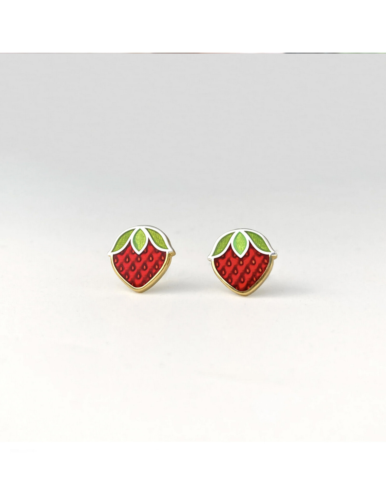 Strawberry Solitaire Earrings