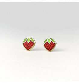 Strawberry Solitaire Earrings