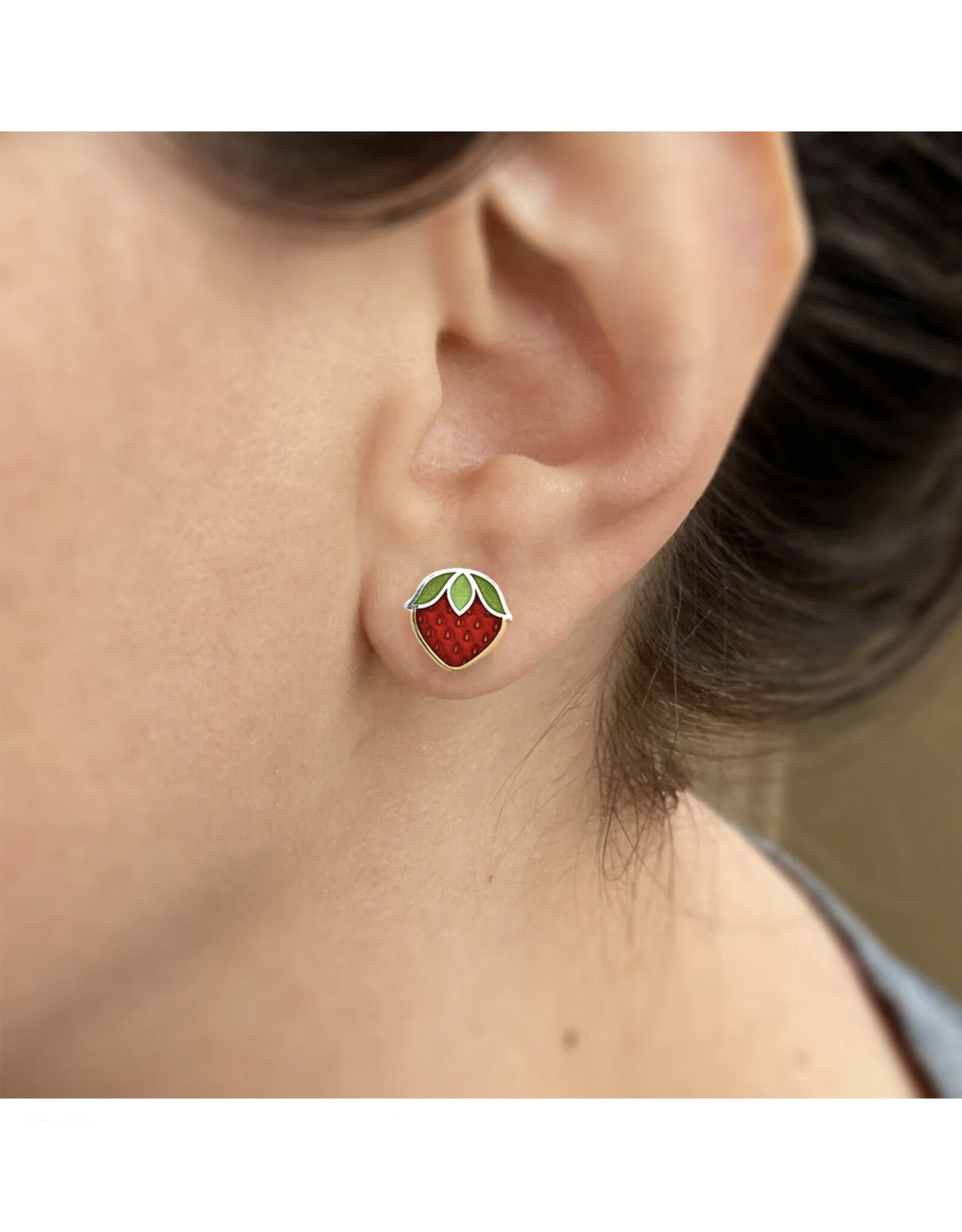 Strawberry Solitaire Earrings