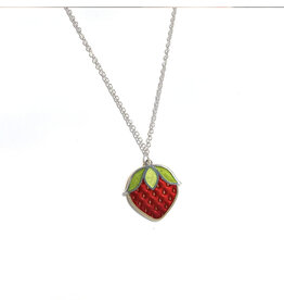 Strawberry Solitaire Necklace