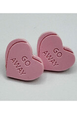 Heart Candy "Go Away" Stud Earrings - Pink