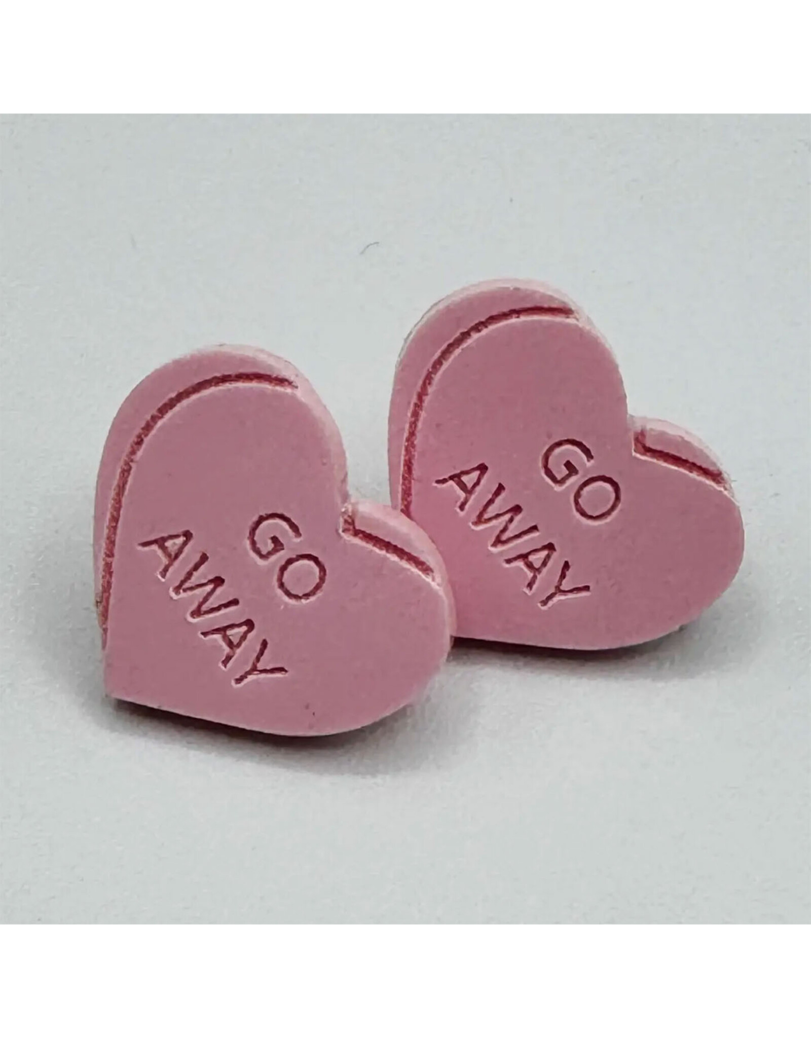 Heart Candy "Go Away" Stud Earrings - Pink