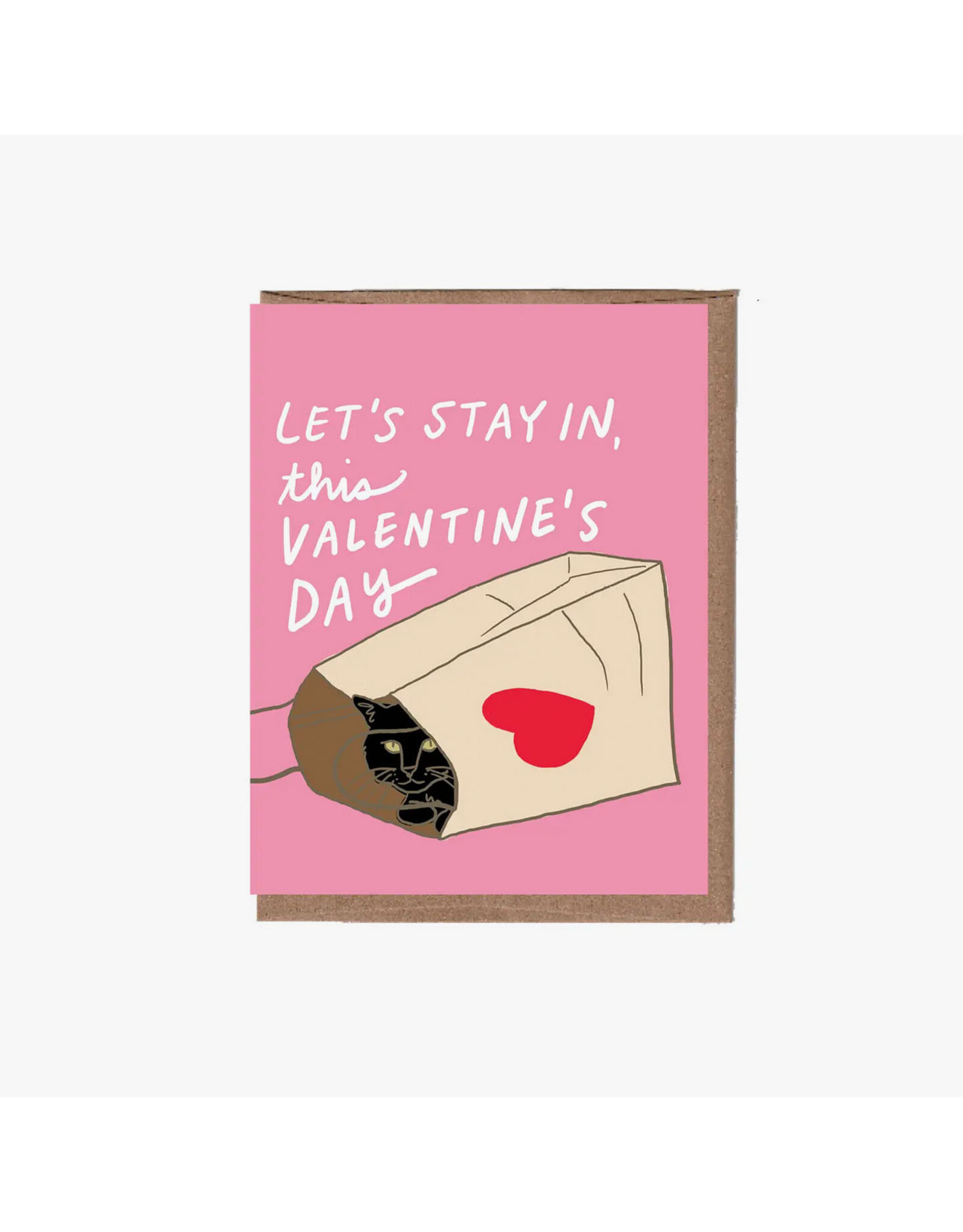 Cat in Bag Valentine's Day Greeting Card