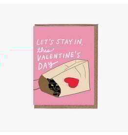 Cat in Bag Valentine's Day Greeting Card