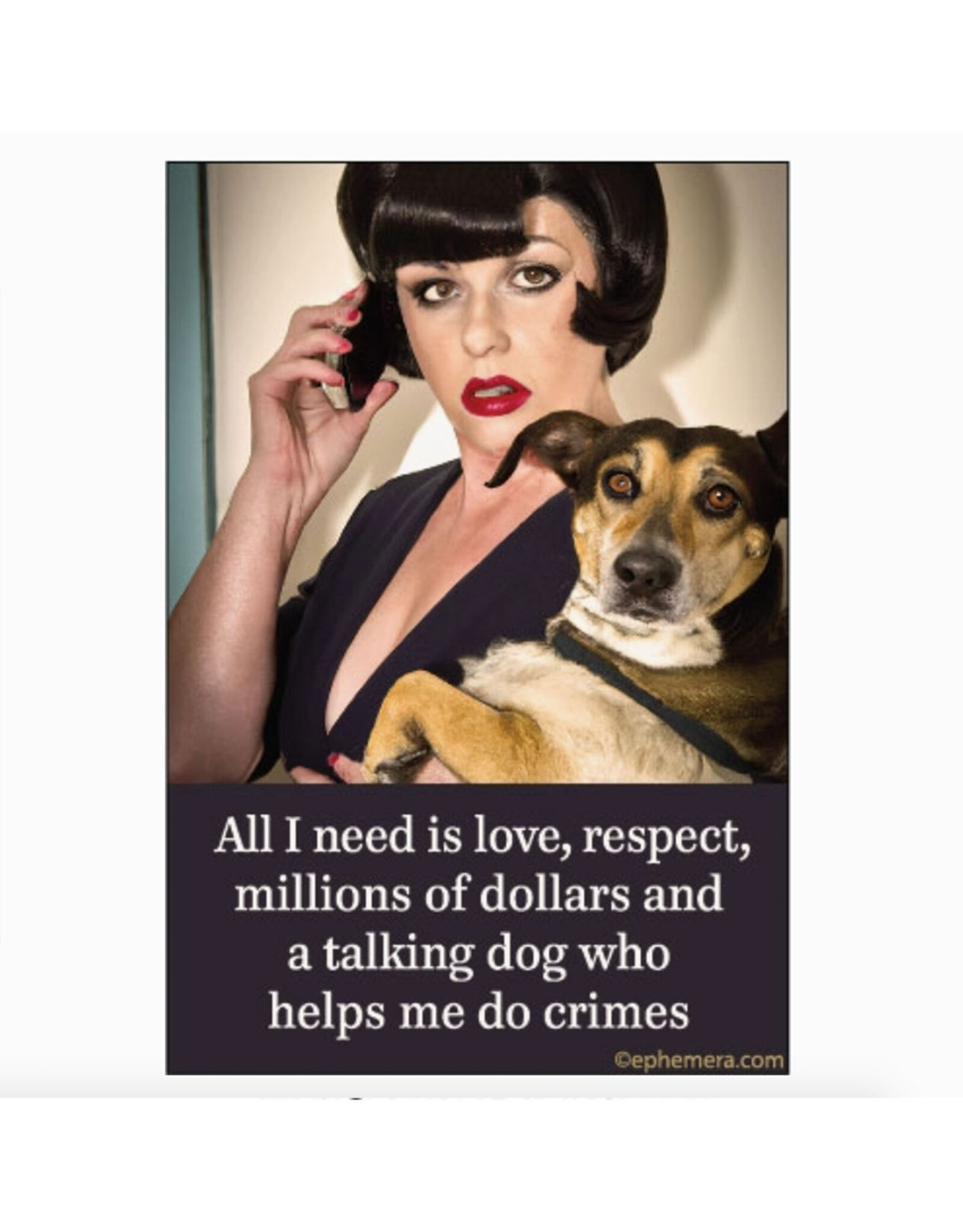 All I Need is... Talking Dog Who Helps Me Do Crimes Magnet
