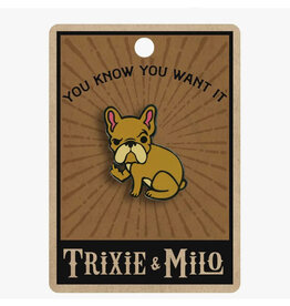 Rude Frenchie Enamel Pin