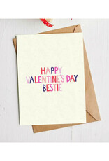 Happy Valentine's Day Bestie Greeting Card Happy Valentine's Day Bestie Greeting Card