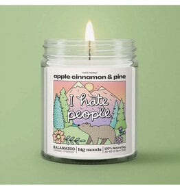 Soy Candle: I Hate People Apple - Cinnamon & Pine