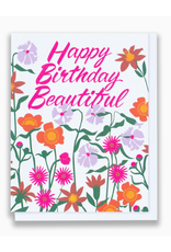 Beautiful Bright Birthday Flowers Greeting Card