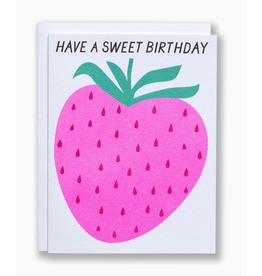 Sweet Birthday Strawberry Greeting Card