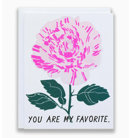 You Are My Favorite Variegated Rose Greeting Card