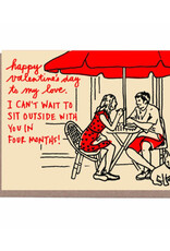 Sidewalk Cafe Valentine's Day Greeting Card