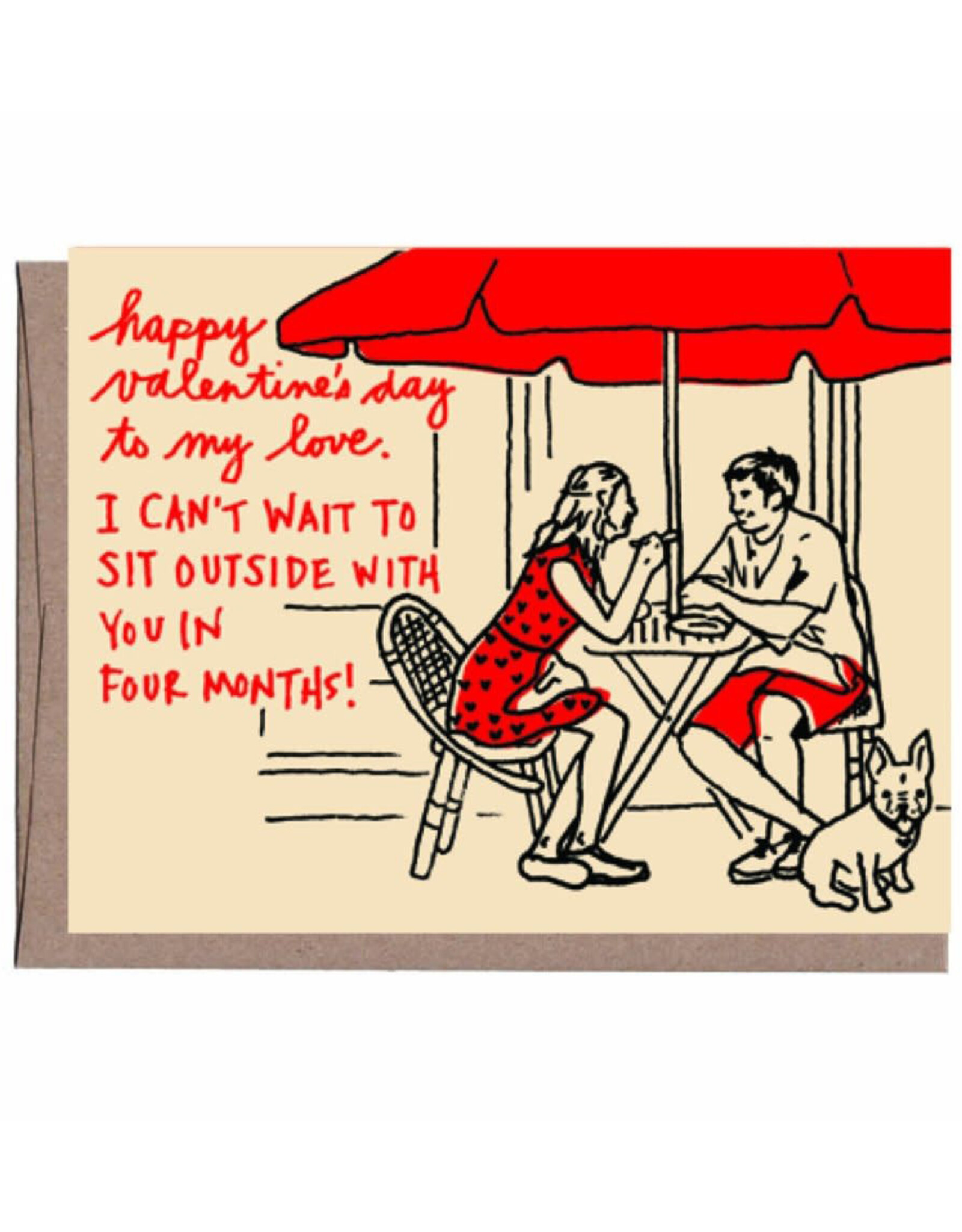Sidewalk Cafe Valentine's Day Greeting Card