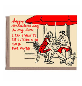 Sidewalk Cafe Valentine's Day Greeting Card