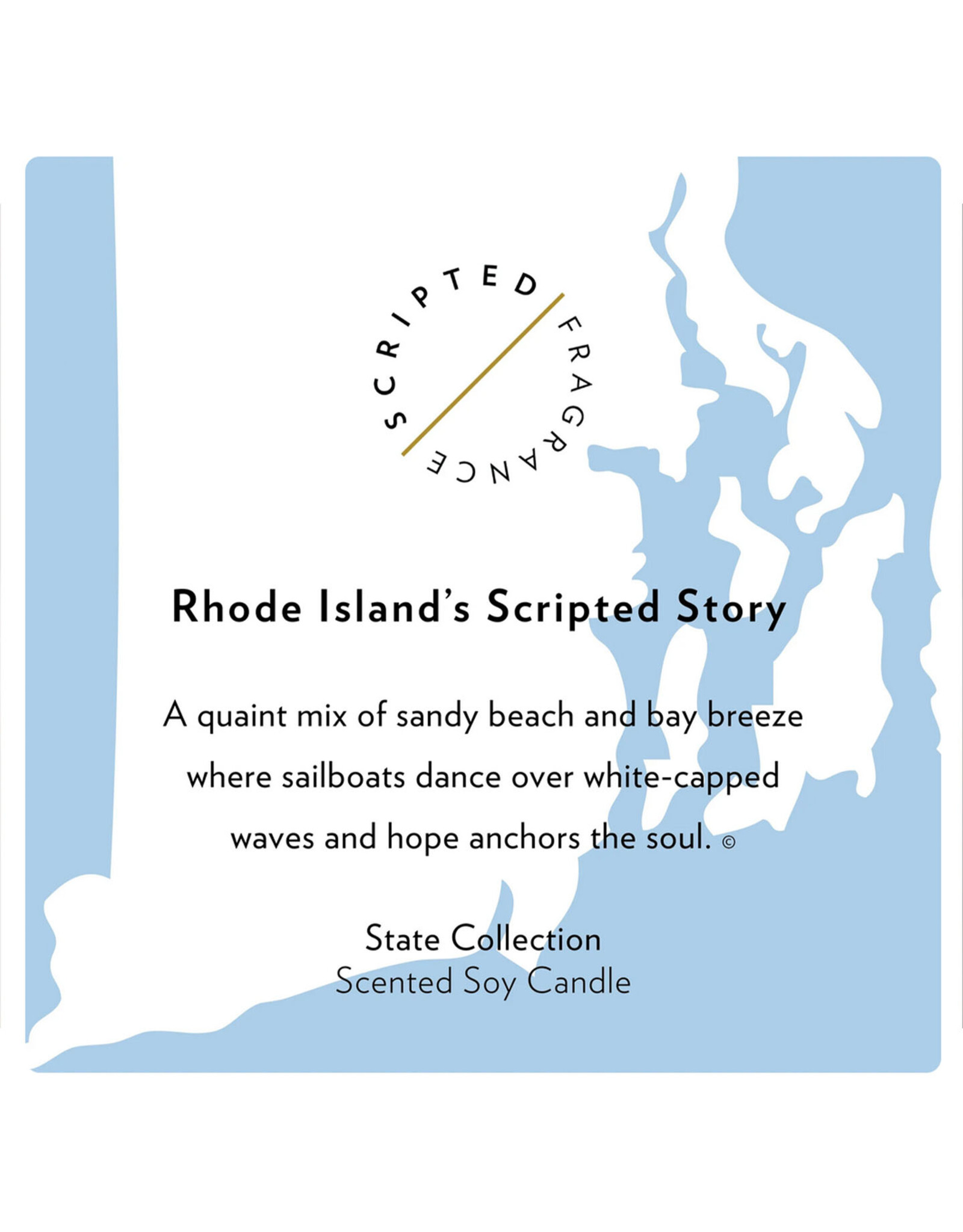 Rhode Island Soy Candle - Large Gold Tin