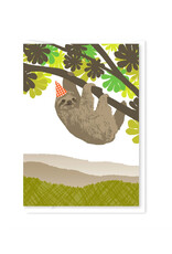 Sloth Party Hat Mini Card
