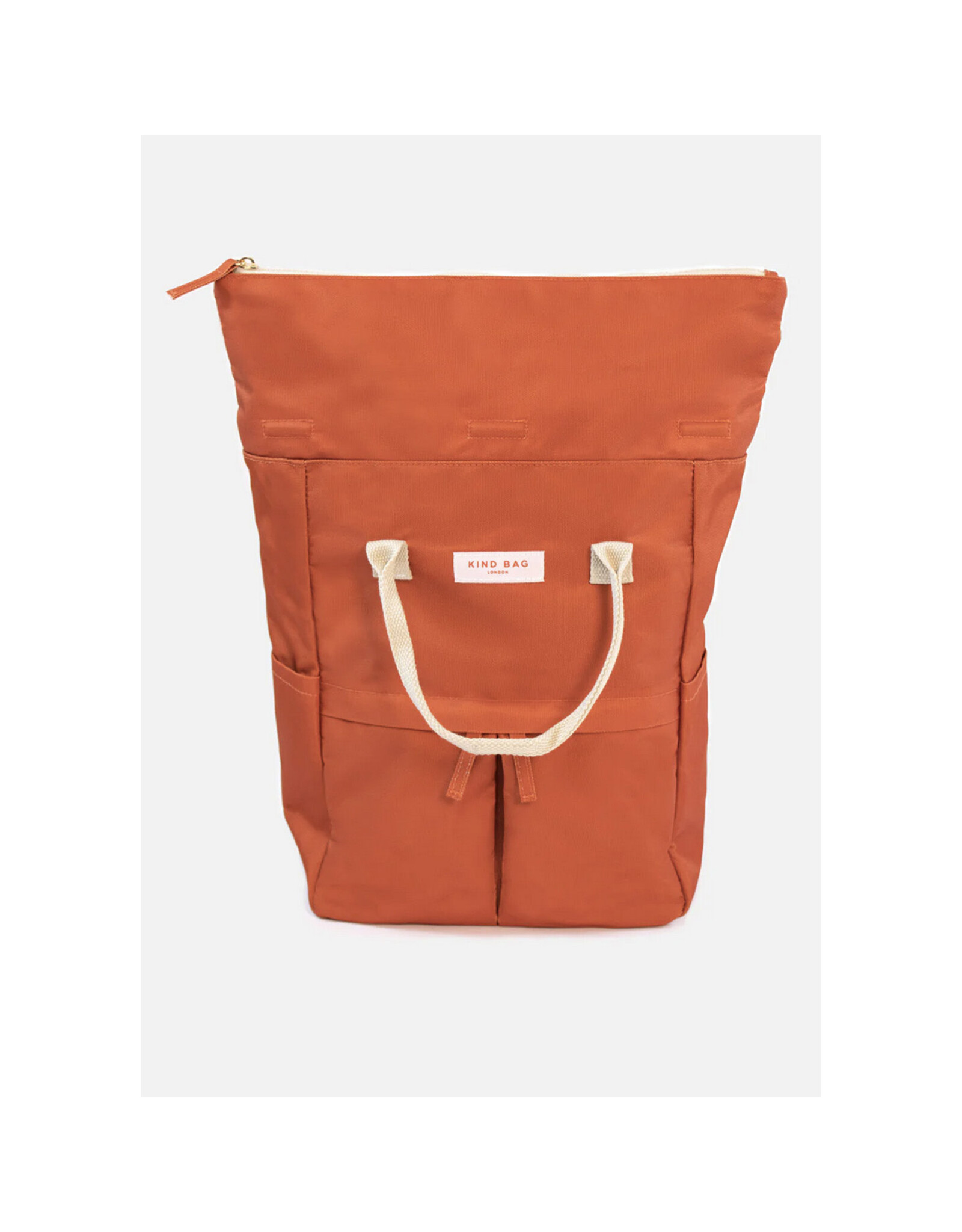 Recycled Plastic Backpack - Medium Burnt Orange