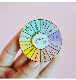 What To Eat Spinner Enamel Pin