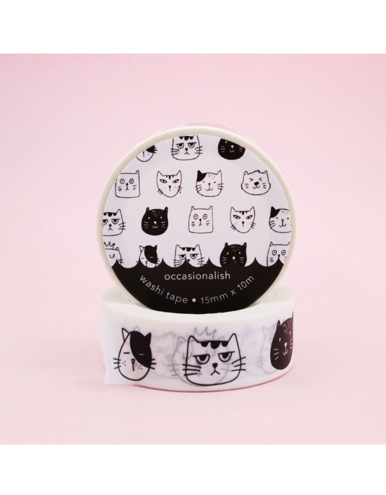 Faces of Meows Washi Tape