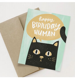 Happy Birthday Human Cat (Occasionalish) Greeting Card