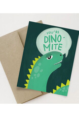 You're Dino-Mite - Green Dino Greeting Card