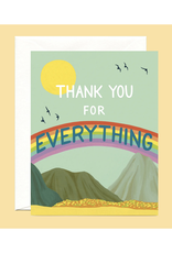 Thank You For Everything Rainbow Greeting Card