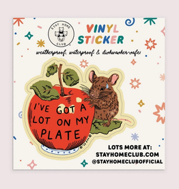 Lot On My Plate Mouse Vinyl Sticker