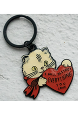 Destroy Cat Keychain
