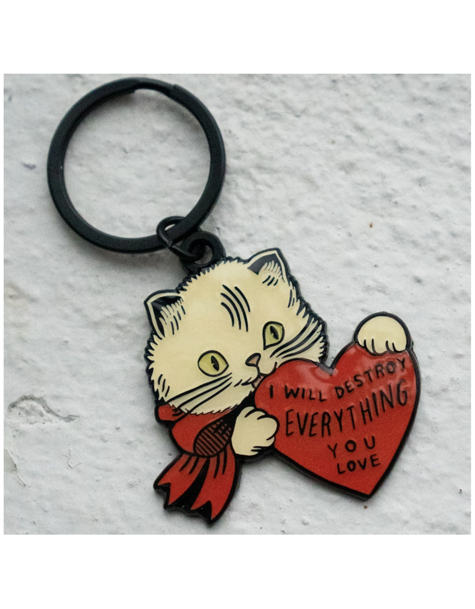 Destroy Cat Keychain