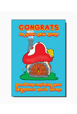 Congrats New Home Smurf House Greeting Card