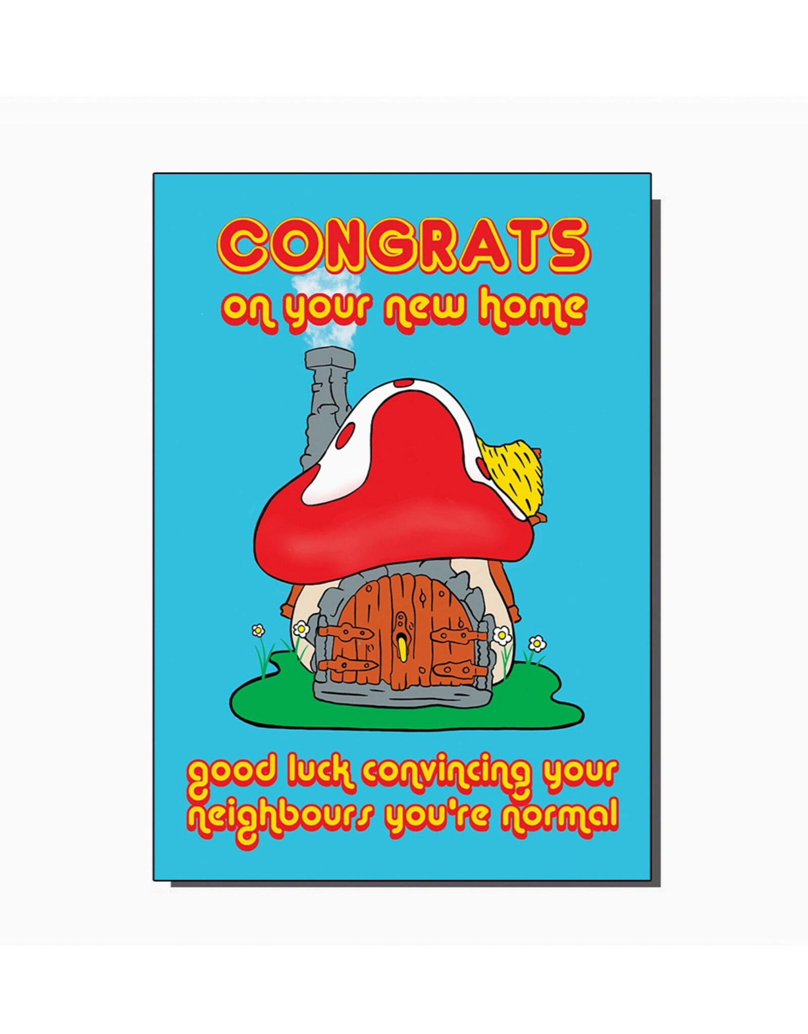 Congrats New Home Smurf House Greeting Card