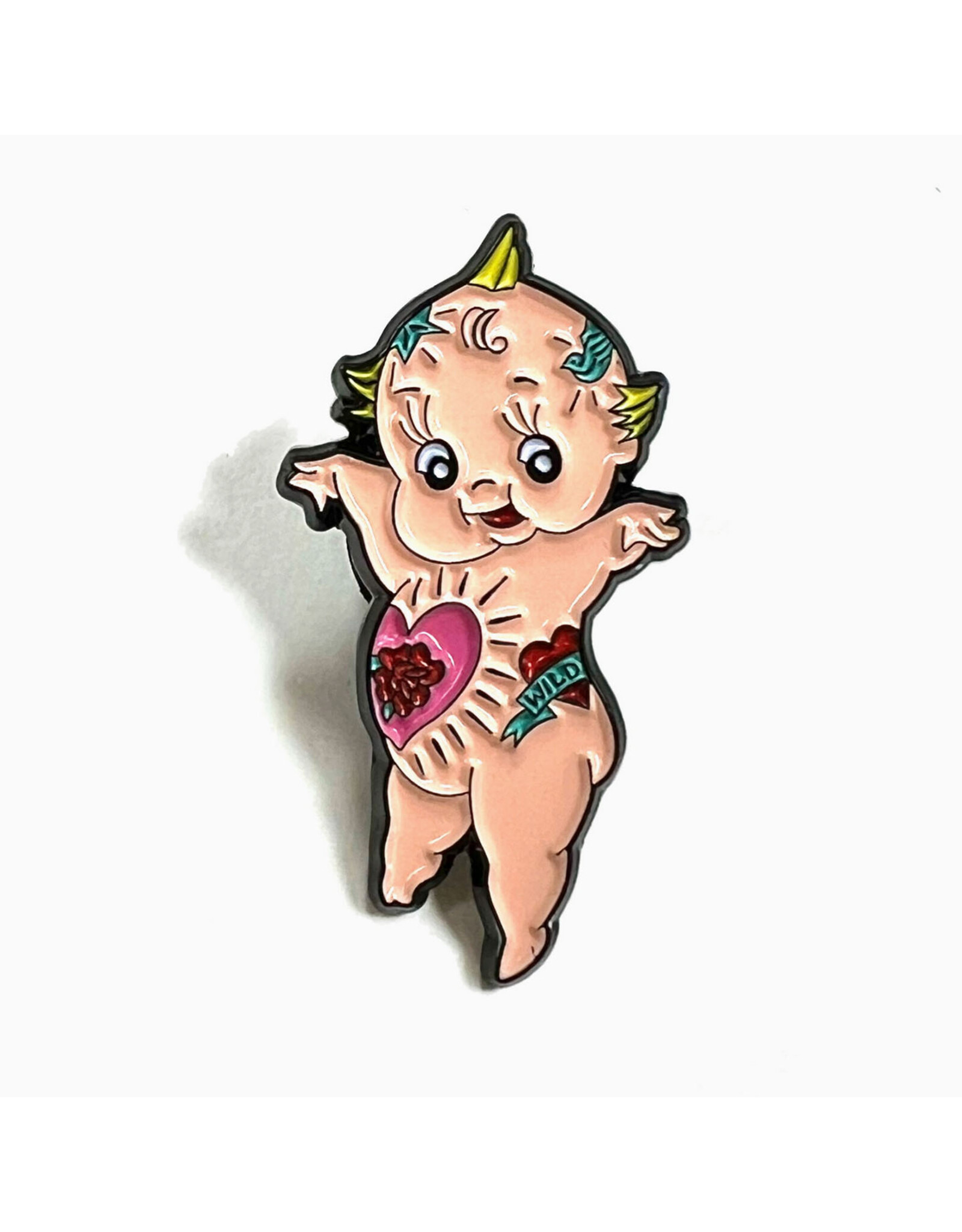 Tattooed Kewpie Doll Enamel Pin