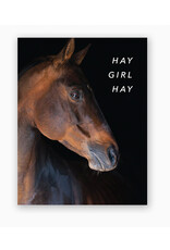 Hay Girl Hay Brown Horse Greeting Card