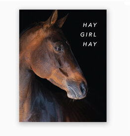 Hay Girl Hay Brown Horse Greeting Card