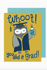 Whoot! You Did It Grad Owl Greeting Card
