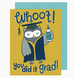 Whoot! You Did It Grad Owl Greeting Card