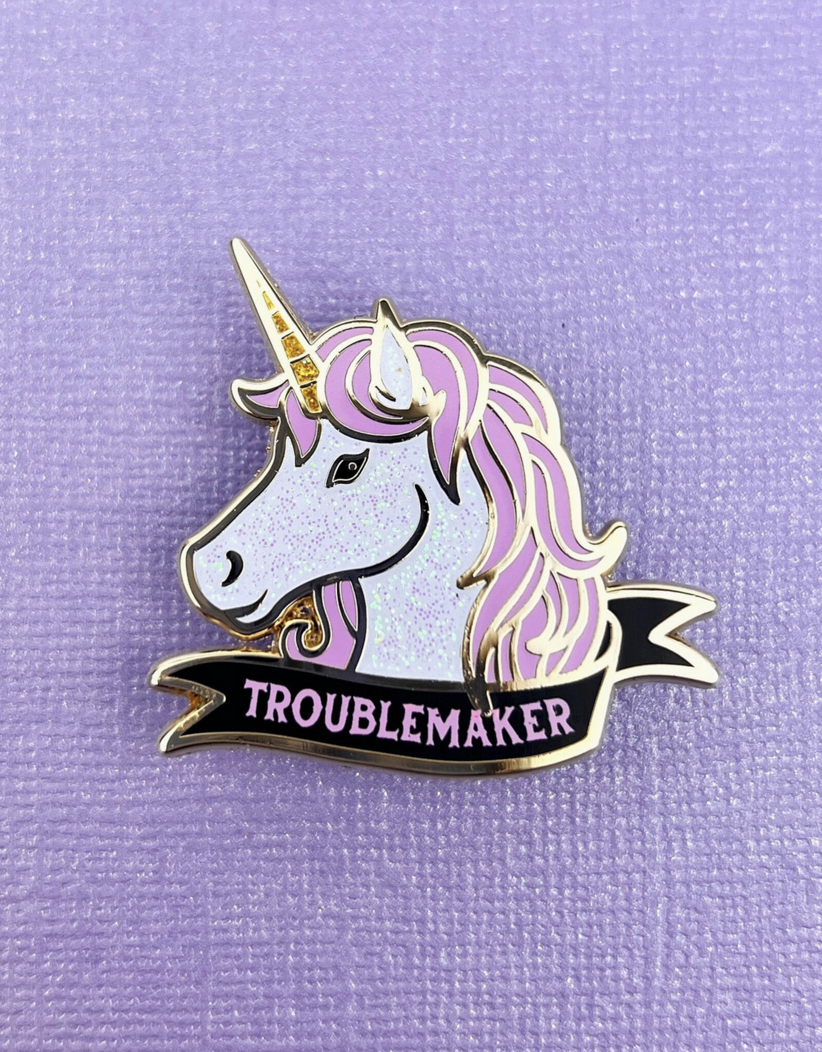 Troublemaker Unicorn Enamel Pin
