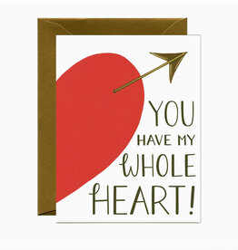 My Whole Heart Valentine's Greeting Card