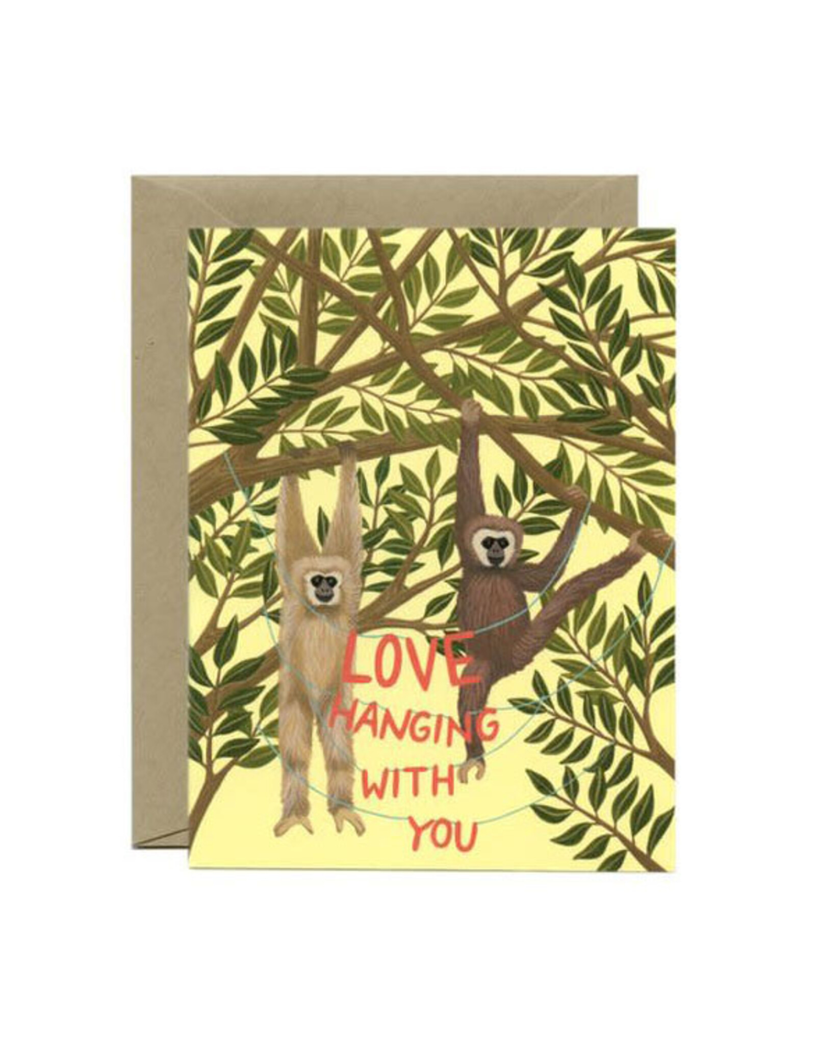 Love Hanging With You Monkeys Greeting Card