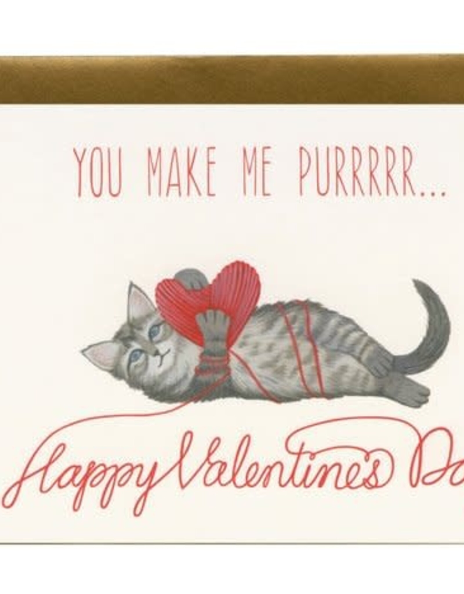 You Make Me Purrrrr Kitten Valentine's Greeting Card