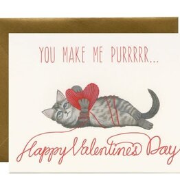 You Make Me Purrrrr Kitten Valentine's Greeting Card