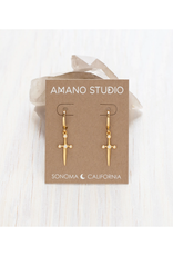 Dagger Huggie Hoop Earrings