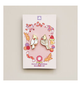 Sweet Cockatiels Enamel Pin Set
