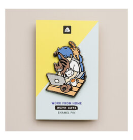 Work From Home Cats Enamel Pin
